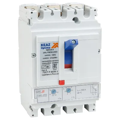 Выключатель автоматический 3п 160А диапазон уст. 100...250А 40кА OptiMat D250N-TM160-УХЛ3 КЭАЗ 291432