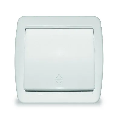 Переключатель проходной 1-кл. ОП Клио 10А IP44 бел. UNIVersal К2230