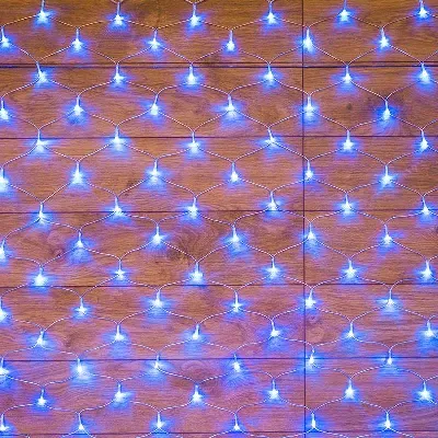 Гирлянда "Сеть" 1.5х1.5м 150LED син. провод прозр. Neon-Night 215-123