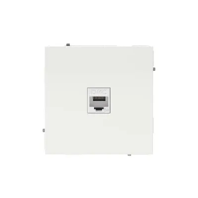 Розетка компьютерная 1-м KANT RJ45 кат.5E без шторки бел. магнолия DKC 7000663