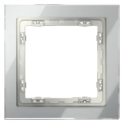 Рамка 1-м S70 стеклян. сталь Voltum VLS110105