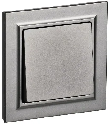 Выключатель 1-кл. СП BRITE ВСР10-1-0-БрС 10А в сборе сталь IEK BR-V10-0-10-K46-F