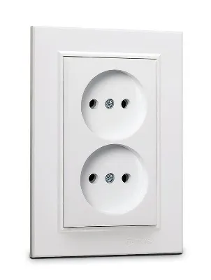 Розетка 2-я б/з СП Karea 16А IP20 бел. Makel 56001017