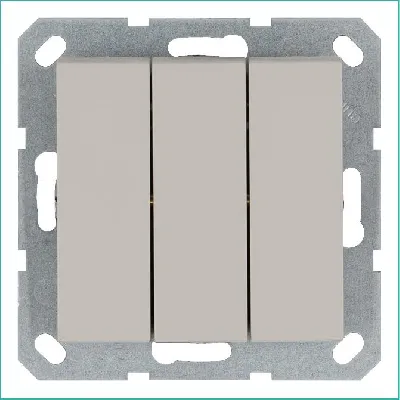 Выключатель 3-кл. 10А IP20 механизм тауп Jasmart G3031T