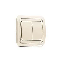 Выключатель 2-кл. СП Mimoza 10А IP20 крем./крем. Makel 25003
