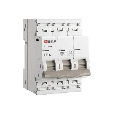 Выключатель автоматический 3п D 16А 4.5кА ВА 47-63N PROxima EKF M634316D