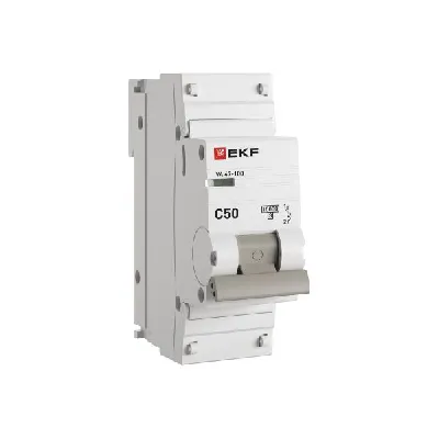 Выключатель автоматический модульный 1п C 50А 10кА ВА 47-100 PROxima EKF mcb47100-1-50C-pro